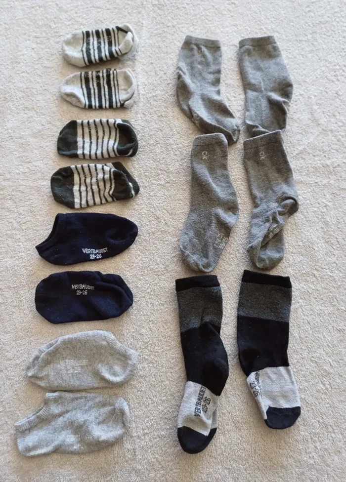 Lot de 7 paires de chaussettes 23/26 (familleac72)
