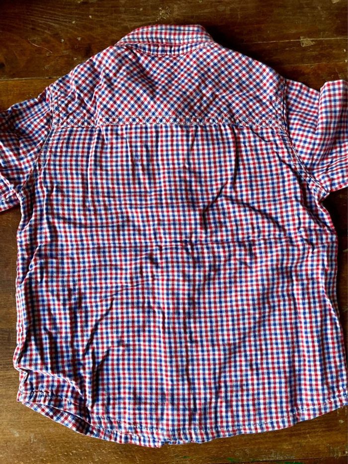 Chemise à carreaux rouges bleus blancs 6 ans DPAM - photo numéro 6