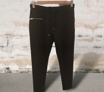 Pantalon femme stretch noir taille ajustable L