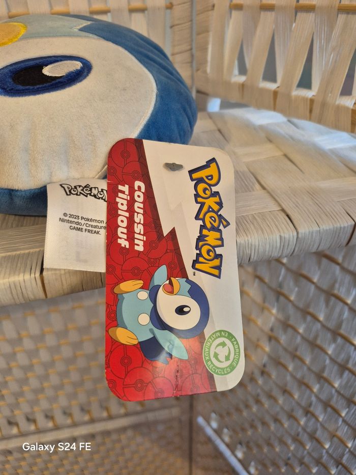 🐧 Coussin Peluche Tiplouf (Piplup) - Pokémon Officiel 🌊 - photo numéro 8