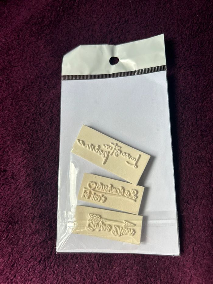 Lot neuf de 3 tampons Scrap Didi - photo numéro 2