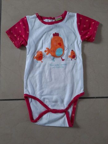 Body manches courtes fille 12 mois