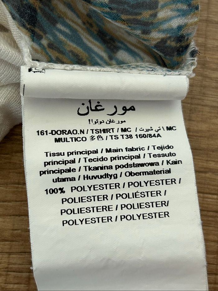 Blouse blanche et imprimée à manches courtes Morgan taille S TBE - photo numéro 10