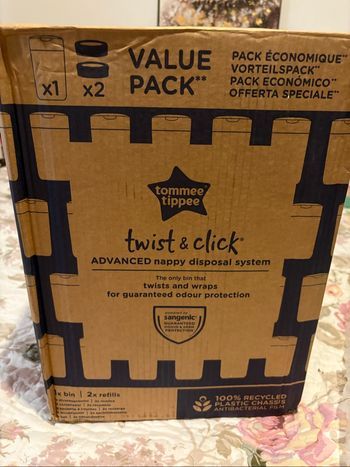 Poubelle à couches Tommee Tippee avec 2 recharges