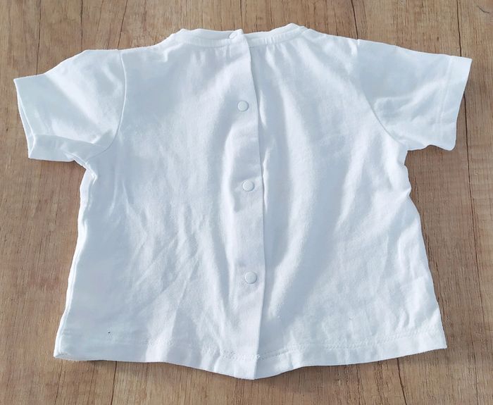 T-shirt manches courtes garçon crème 3 mois Marèse - photo numéro 2