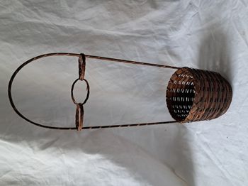 Panier panière porte bouteille cache pot orchidée en rotin osier roseau du Laos