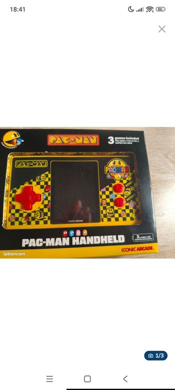 Console portable pac Man trois jeux