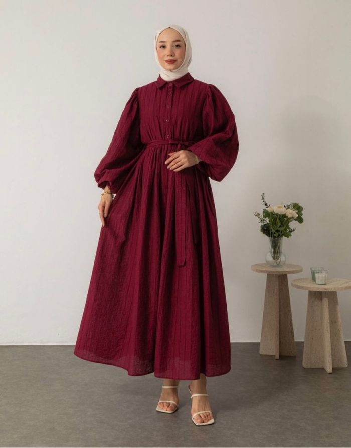 Robe Longue Bordeaux - photo numéro 3