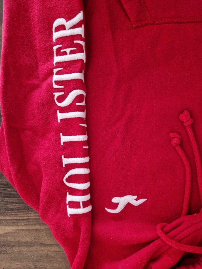 Pull capuche rouge Tommy Hilfiger taille S - photo numéro 3