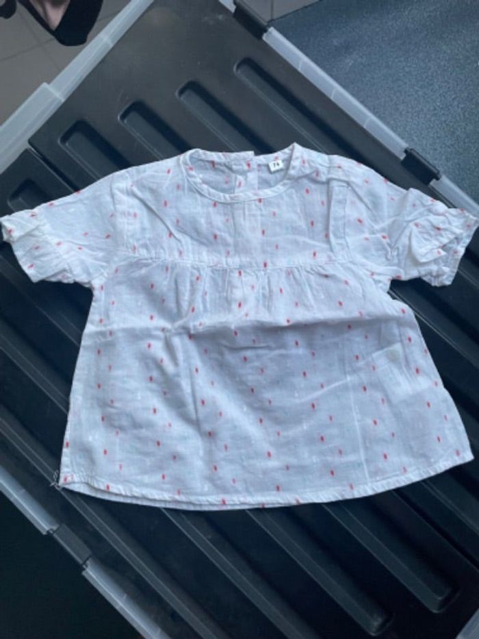 Maillot blanc à ligne couleur