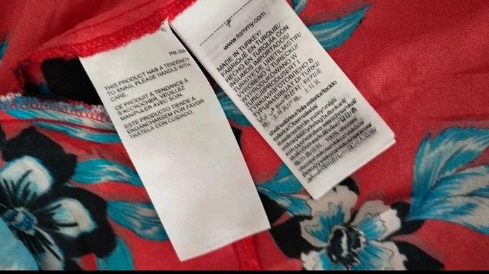 Robe Tommy Hilfiger rouge fleuri doublé T32 - photo numéro 5