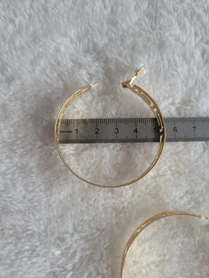 Clips créoles motifs Grecs 5cm - photo numéro 9