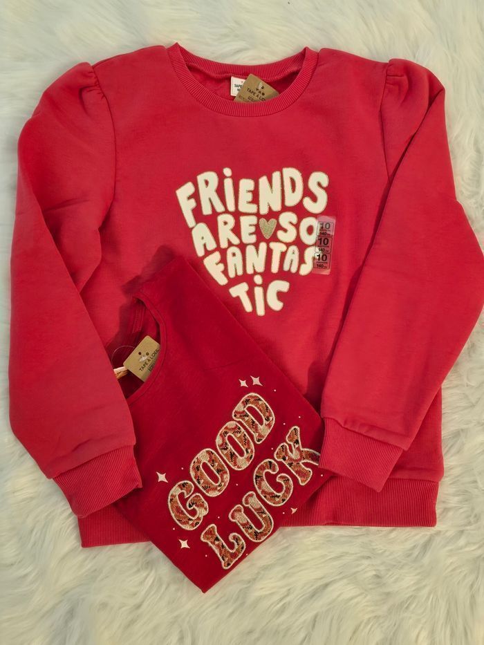 Neufs (non portés)🏷🏷🤩😍🩷 sweat molleton teeshirt ml 10 ans fille 🩷🩷🩷🩷🩷 - photo numéro 2