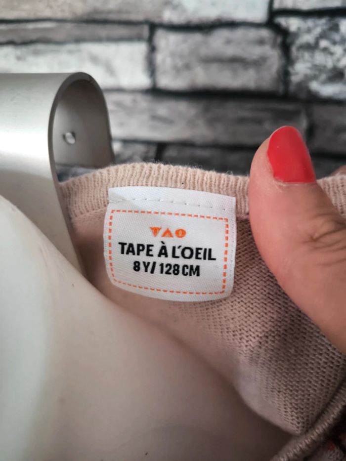 🧡 Superbe gilet fleuri TAO taille 8 ans 🧡 - photo numéro 3