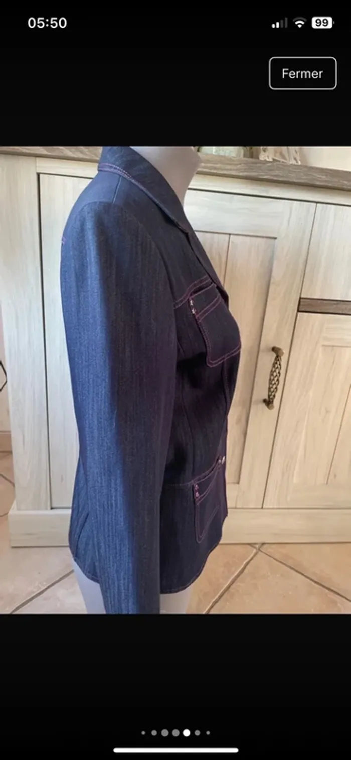 💎Petite pépite, magnifique blazer en 38 de la prestigieuse marque Un jour Ailleurs excellent état - photo numéro 5