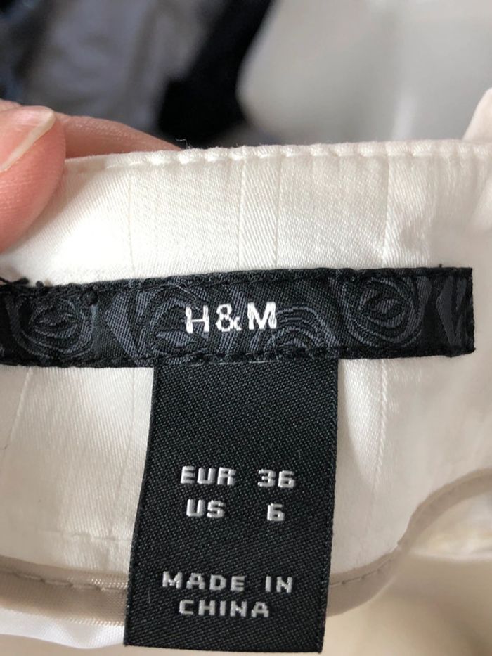 Jupe mi-longue H&M crème taille 36 38 avec ceinture très bon état - photo numéro 16