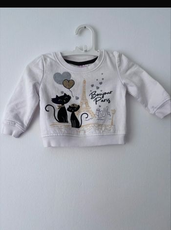 Pull blanc 6 mois