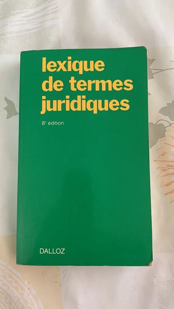 Lexique de termes juridiques 8eme édition Dalloz