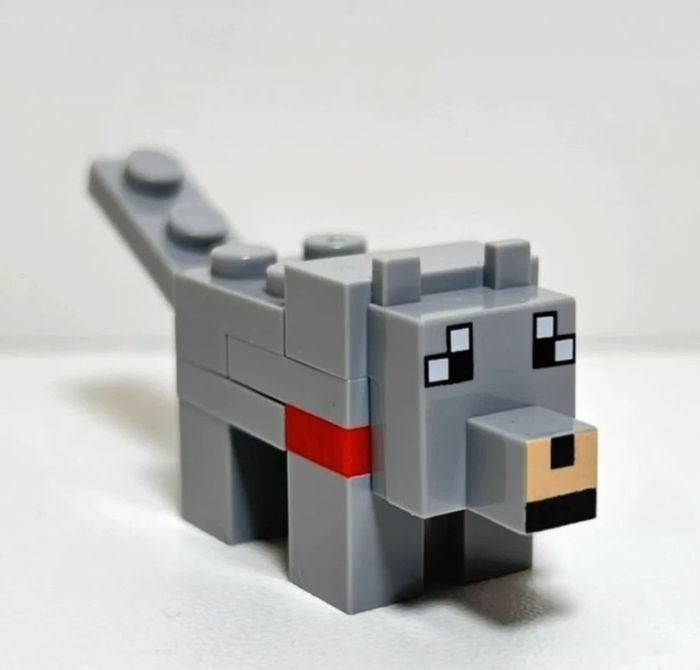 Figurines Minecraft Loup type lego