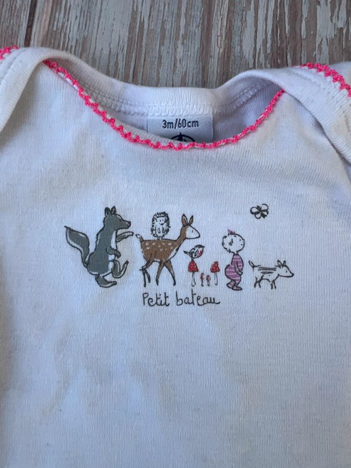 Lot de 2 t-shirts manches longues petit bateau 3 mois - photo numéro 5