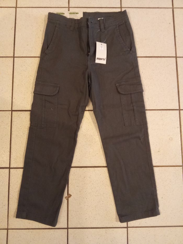 Pantalon cargo garçon, 8,9 ans, poches, neuf avec étiquette, gris ardoise, mi saison - photo numéro 4