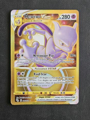 Carte Pokemon Mewtwo VSTAR Gold 086/078 Pokemon Go