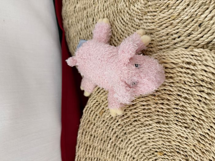 Peluche hochet rose petit mini Baby Gund Toodles cochon peluche cochon - photo numéro 2