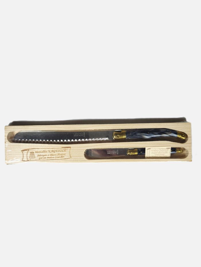Duo Laguiole : Couteau à Pain et Couteau à Beurre - Neuf Sous Blister
