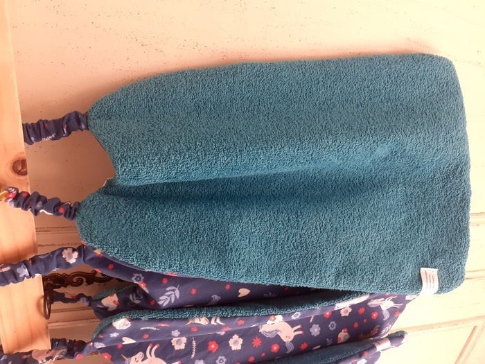 Bavoirs - Lot de 4 Serviettes de cantine maternelle élastiquées Love licorne bleu (R2/2025) - photo numéro 3