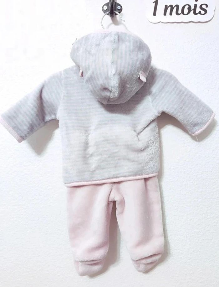 Pyjama 2 pièces bébé fille taille 1 mois - photo numéro 5