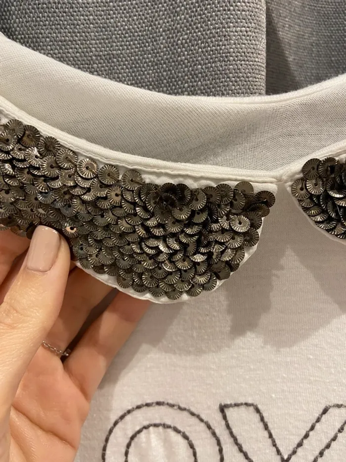 T-shirt Zara Sequins - photo numéro 2