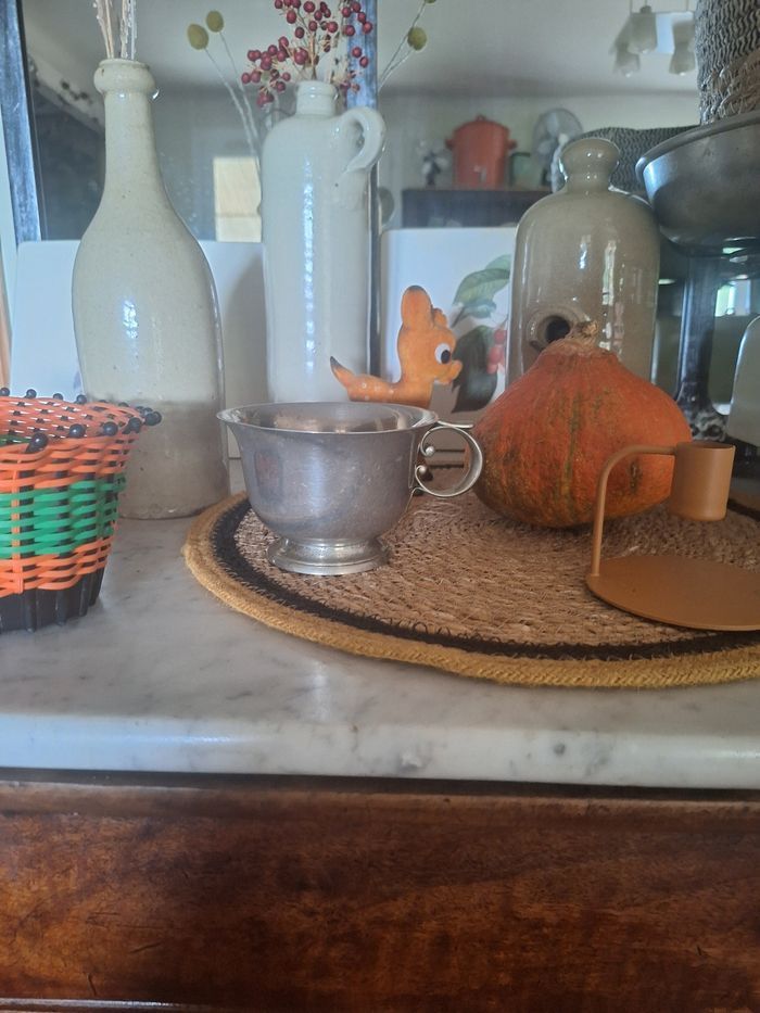 Tasse ancienne en métal argenté Bernadorf - photo numéro 9