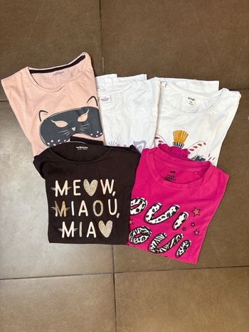 Lot 5 t-shirt fille 