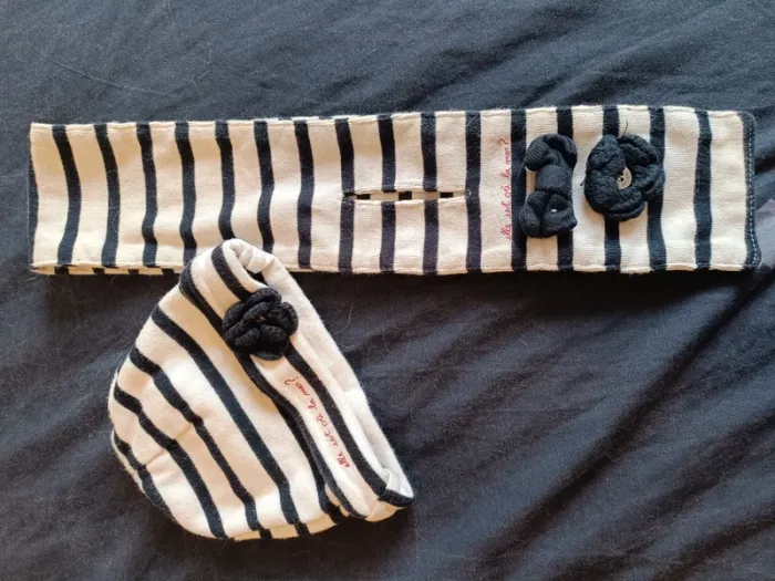 Écharpe et bonnet bébé.