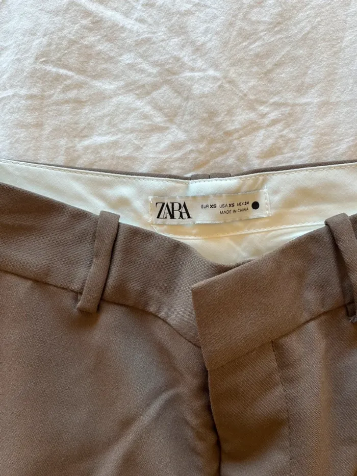 Pantalon marron Zara en taille XS - photo numéro 3