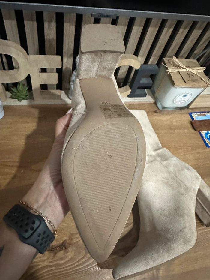 Bottines beige à talons - photo numéro 5