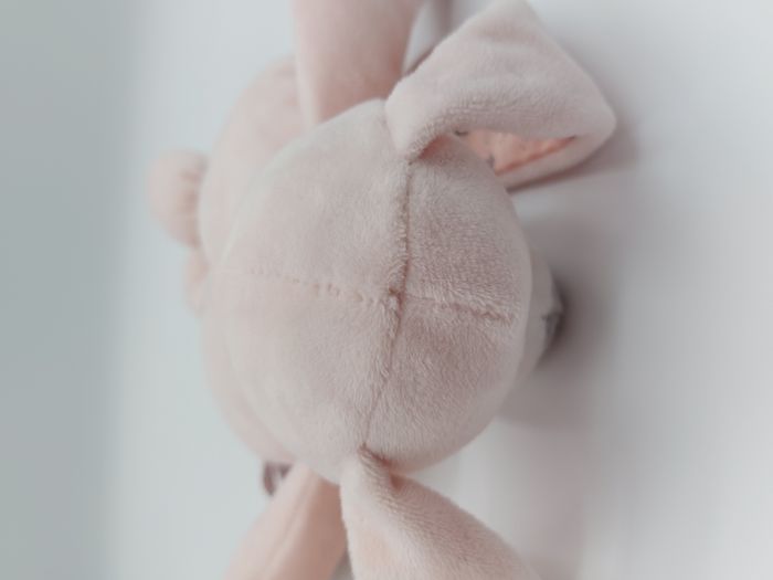 Peluche doudou lapin rose guimauve BOUT’CHOU MONOPRIX my little bird bandana - photo numéro 3