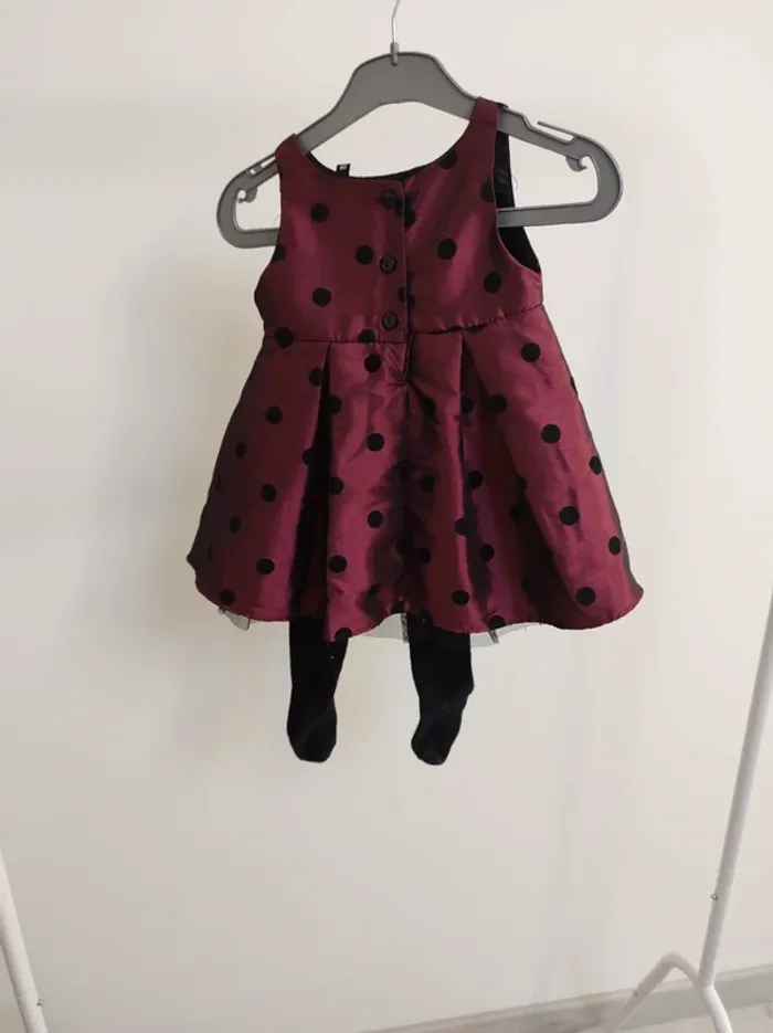 Robe "soirée" bébé 6 mois et collant - photo numéro 3