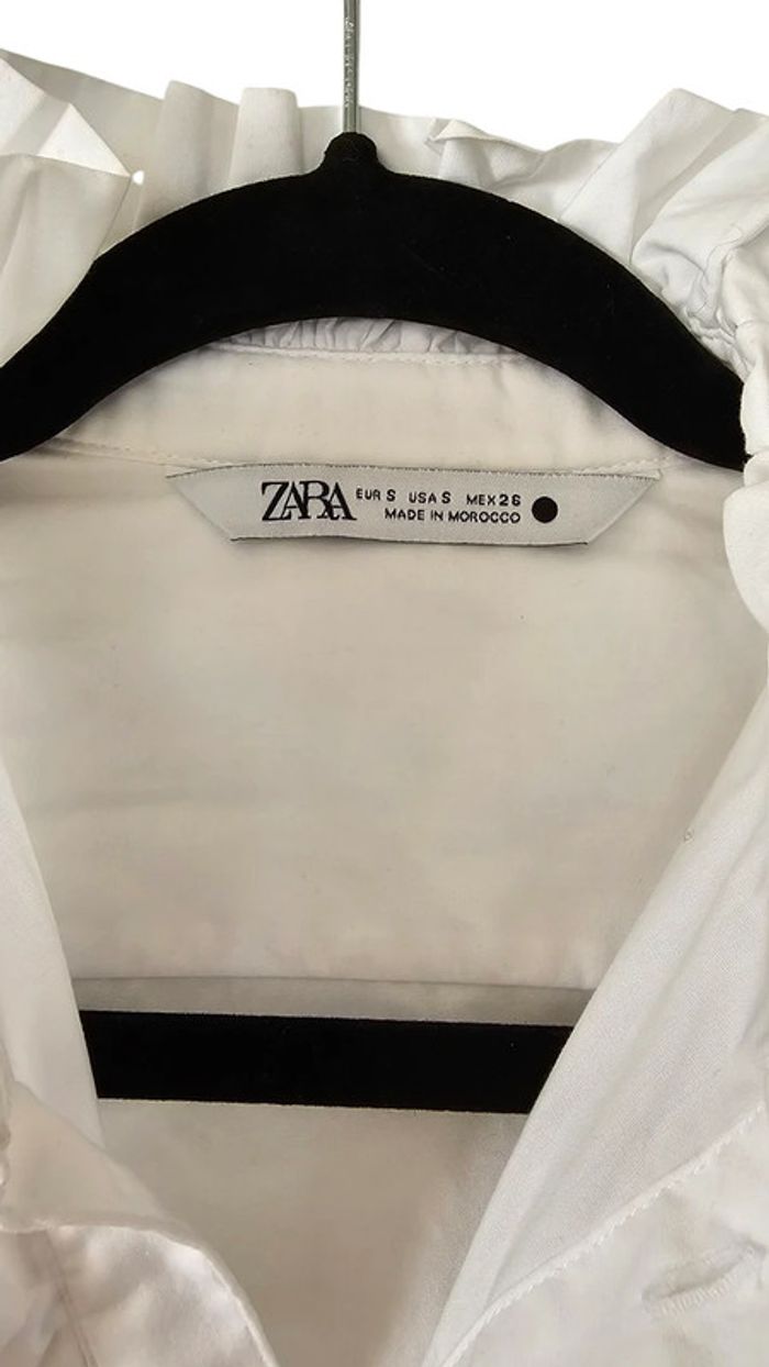 chemise ZARA blanc taille S - photo numéro 4