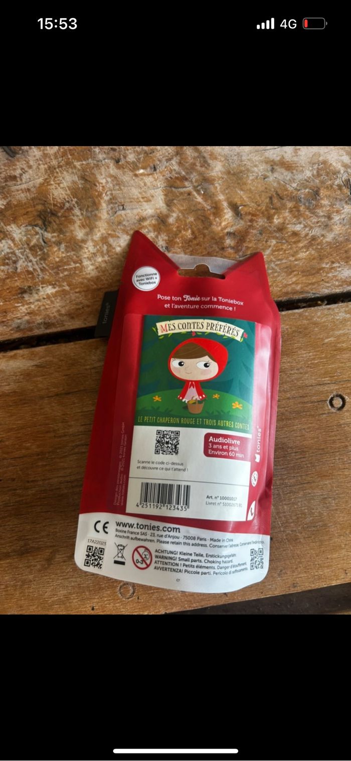 Tonies « petit chaperon rouge et 3 autres contes » neuf, en français, jamais ouvert - photo numéro 2