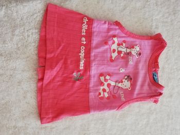 Robe fille rose chocolatine 1 mois