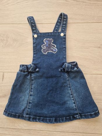 Robe en jean bébé fille Lulu Castagnette 6 mois