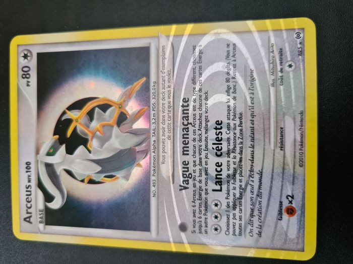 Carte Arceus AR5 Platine Vainqueurs suprêmes Pokémon SR