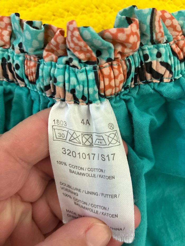 Jupe taille elastiquée en coton motif wax doublée - photo numéro 3