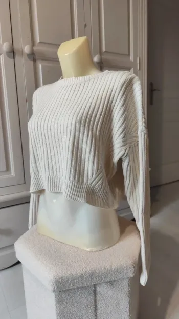 Pull court blanc T38 - Jennyfer