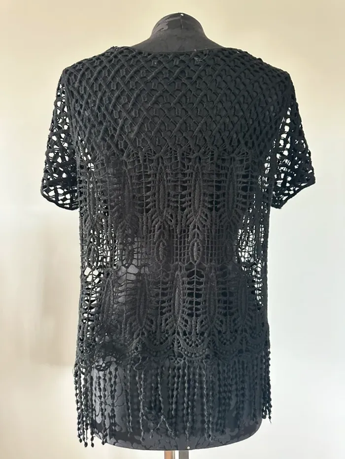 Haut noir crochet - photo numéro 3