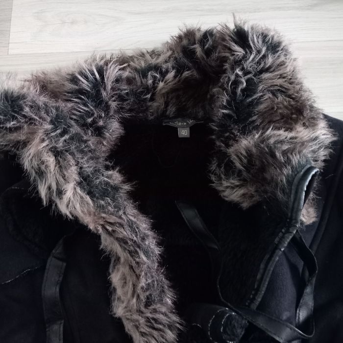 Manteau long noir femme La Halle taille 40 - photo numéro 2