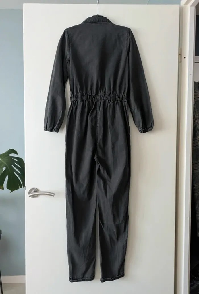 Combi pantalon en jean gris foncé zip comme neuve - Tape à L'oeil - 12 ans - photo numéro 6