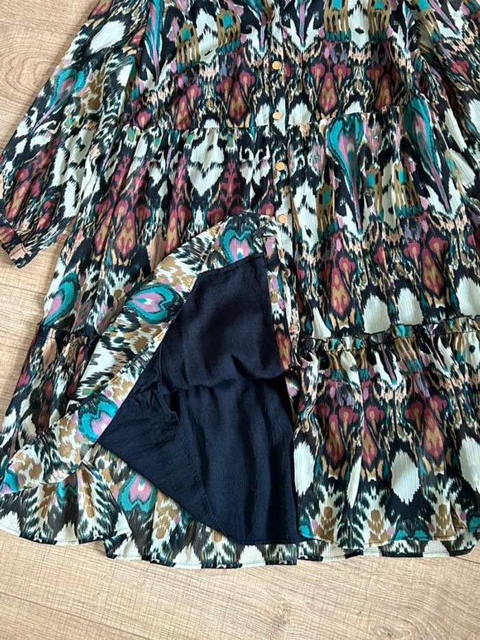 Robe imprimée avec manches 3/4 Naf Naf taille 40 jamais portée - photo numéro 14