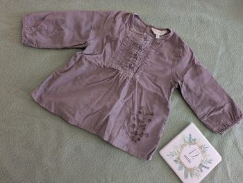 Blouse mauve 12 mois